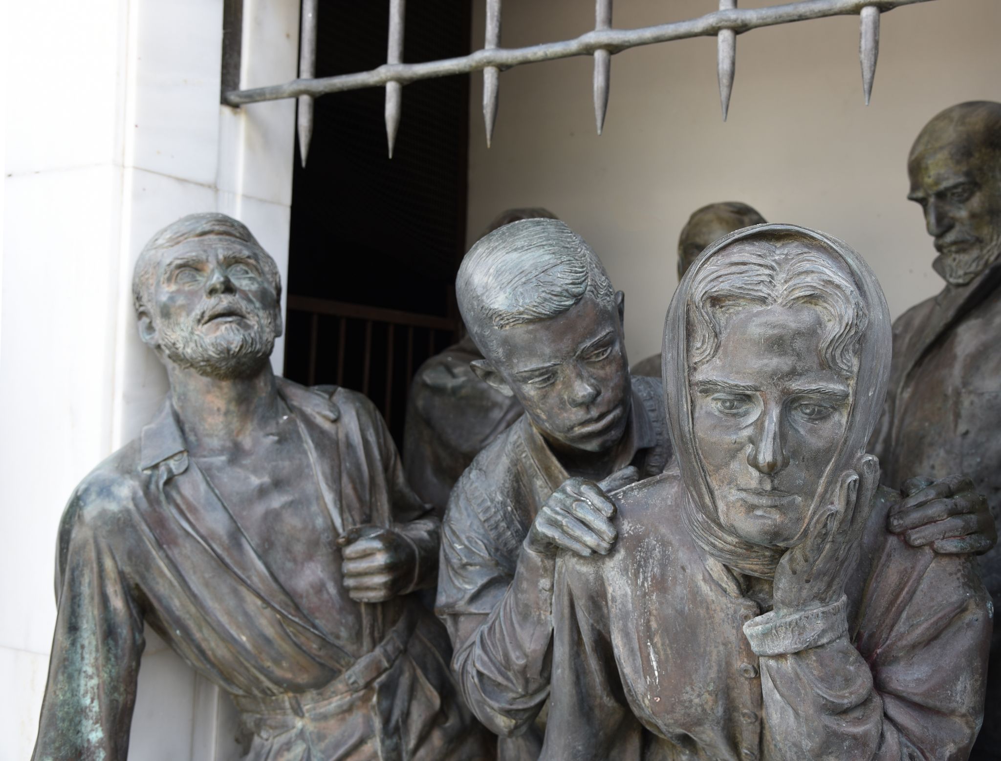 Photo of Bronze Statues on the liberty monument in the city of Nicosia in Cyprus. The monument was erected in 1973 and it symbolizes the Greek Cypriots struggle for independence.