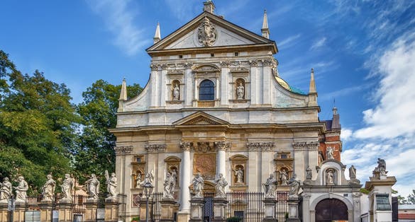 Church of Saints Peter and Paul in the Old Town district of Krakow, Poland is a Roman Catholic Baroque church. It was built between 1597 and 1619.