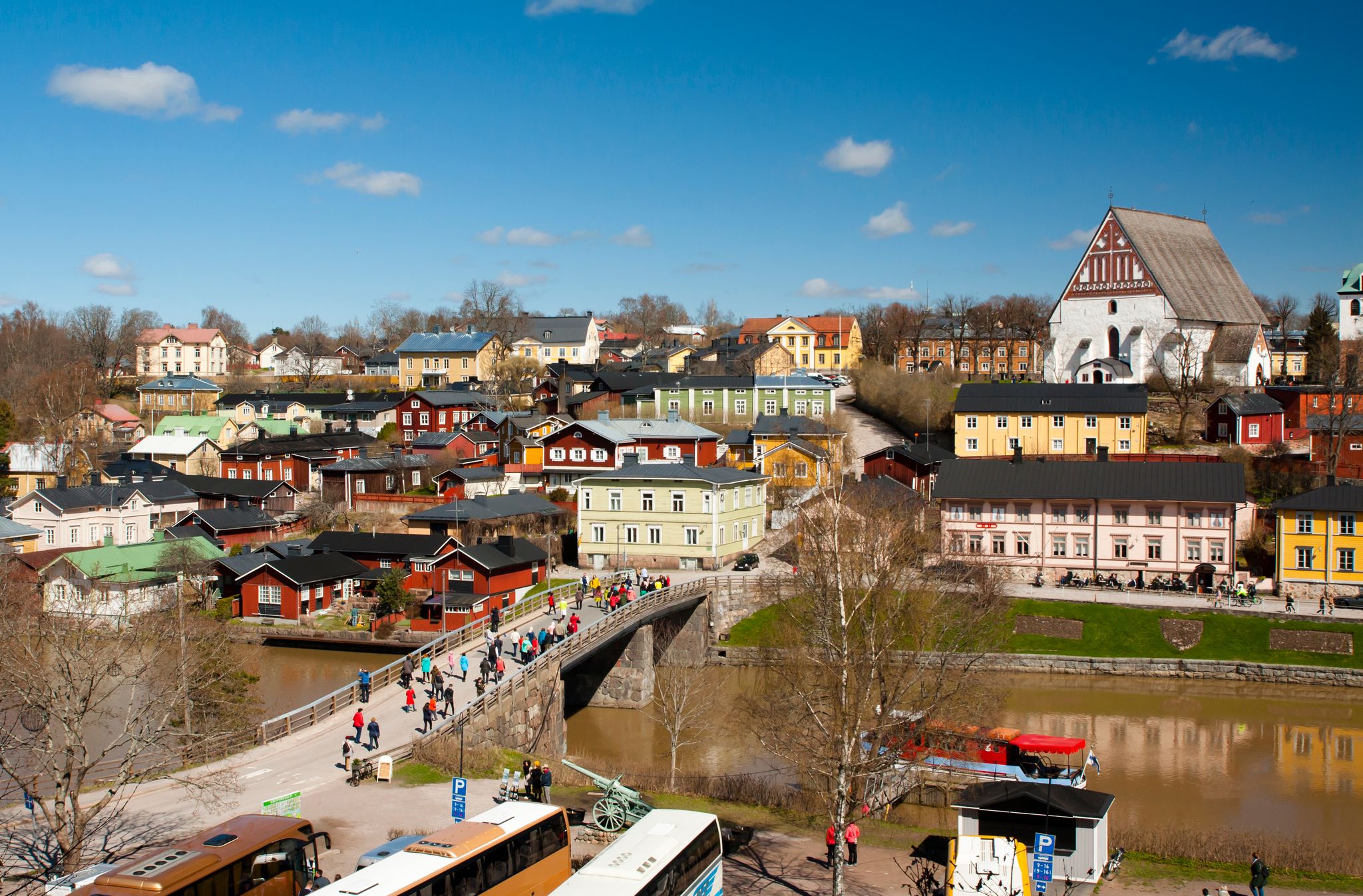 View of medieval church Porvoo cathedral, Finland