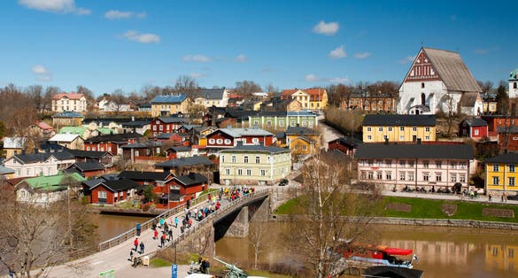 View of medieval church Porvoo cathedral, Finland