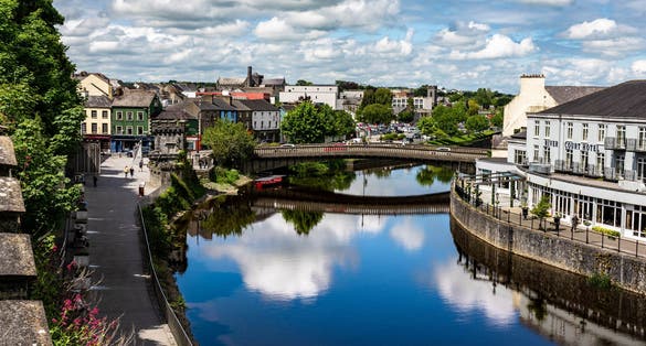 photo of view of Kilkenny Castle and City Summer Time.