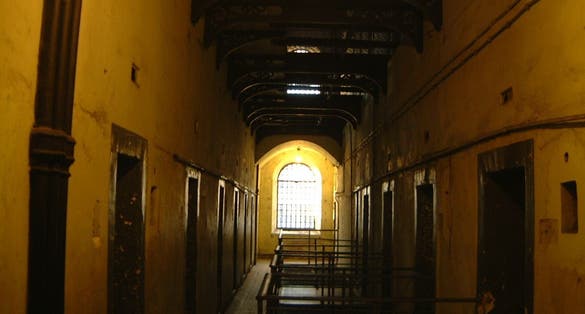 photo of view of the landing where the 1916 leaders were held before their execution .Dublin, Irland.