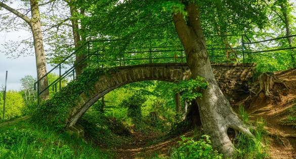 Photo of Old bridge to a vantage point in Hattingen,Germany.