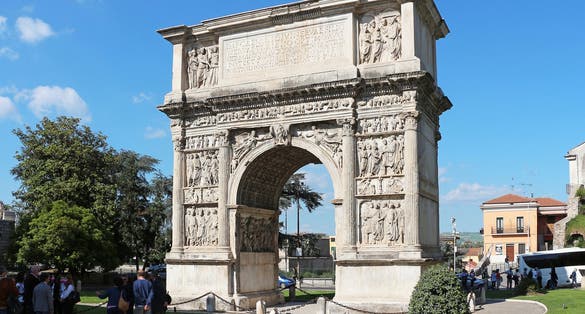 Arch of Trajan , Benevento, Italy.