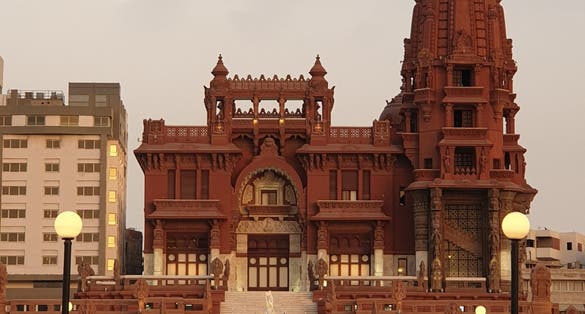 photo of view of Château Empain,Enghien Belgium.