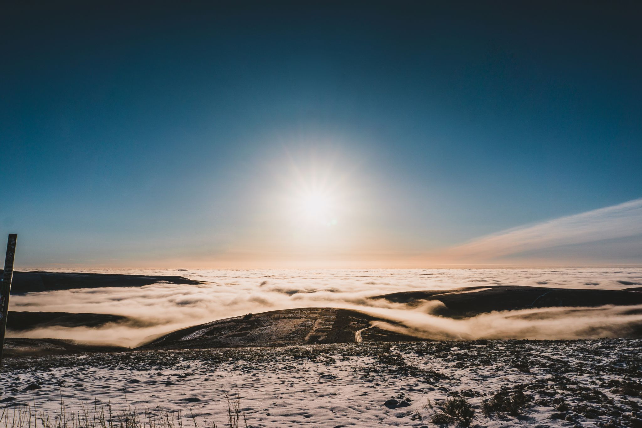 Photo of Above the fog at Cairn O’Mount in Scotland.