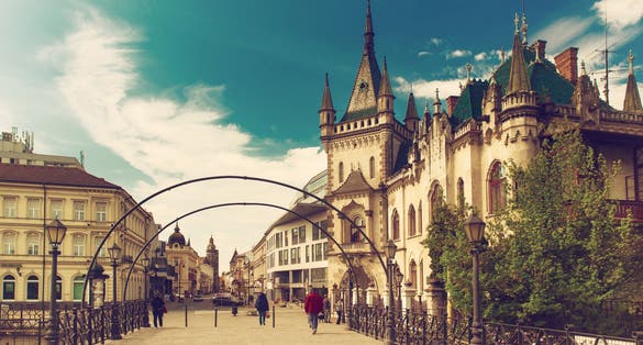 Photo of View of Jakabov Palace in the old town in Kosice, Slovakia.