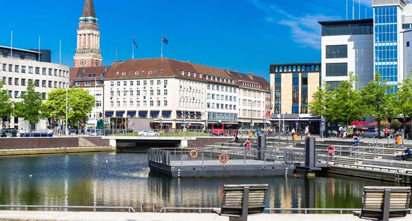 Photo of State capital Kiel, old boat harbour ,Germany.