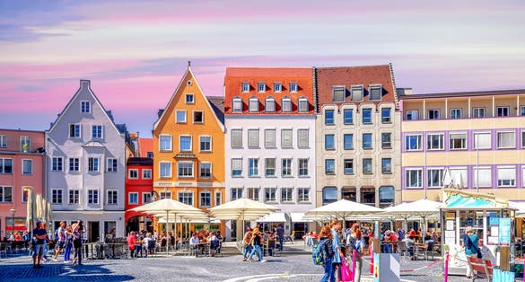photo of view of Market Place, Old city of Augsburg, Bavaria, Germany.