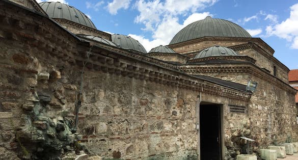 Photo of Chifte amam in the old bazaar of Skopje,  North Macedonia.
