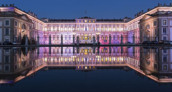 Photo of Royal Palace of Monza in the evening, Italy.
