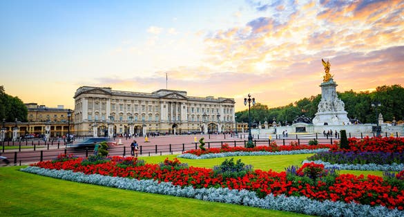 Photo of Buckingham Palace in London, United Kingdom.
