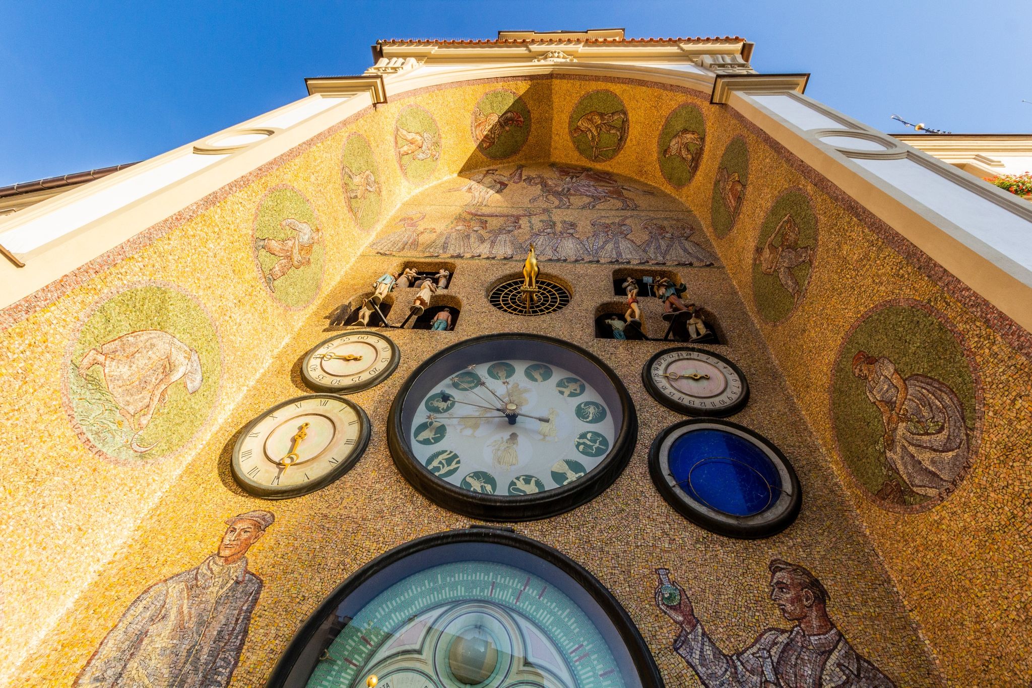 Photo of details of Olomouc astronomical clock, Czech Republic.