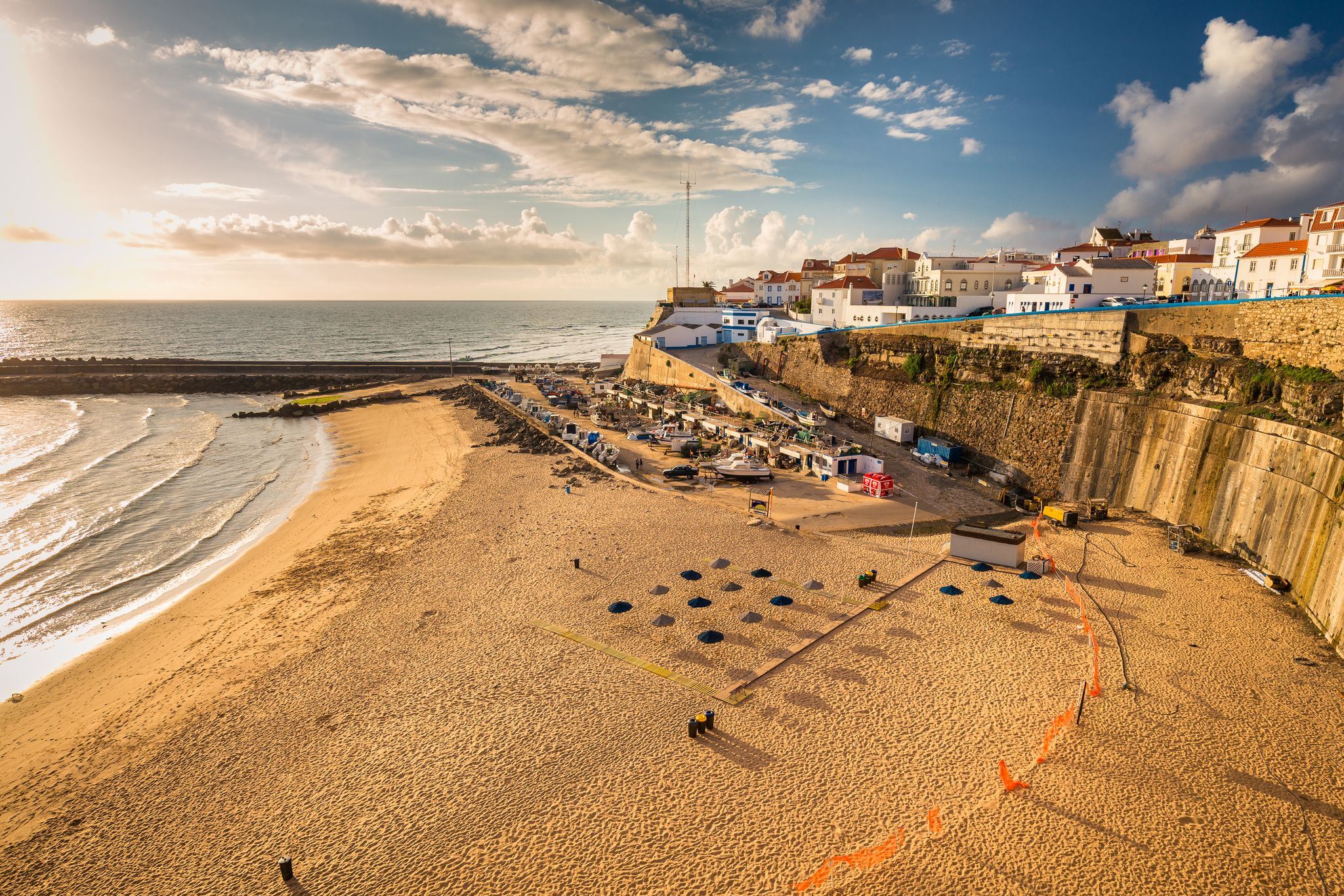 Photo of aerial view of Ericeira, Portugal.