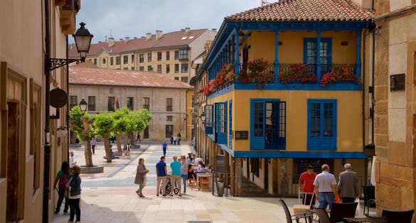 Oviedo, Spain,street in the old town of Oviedo, Spain