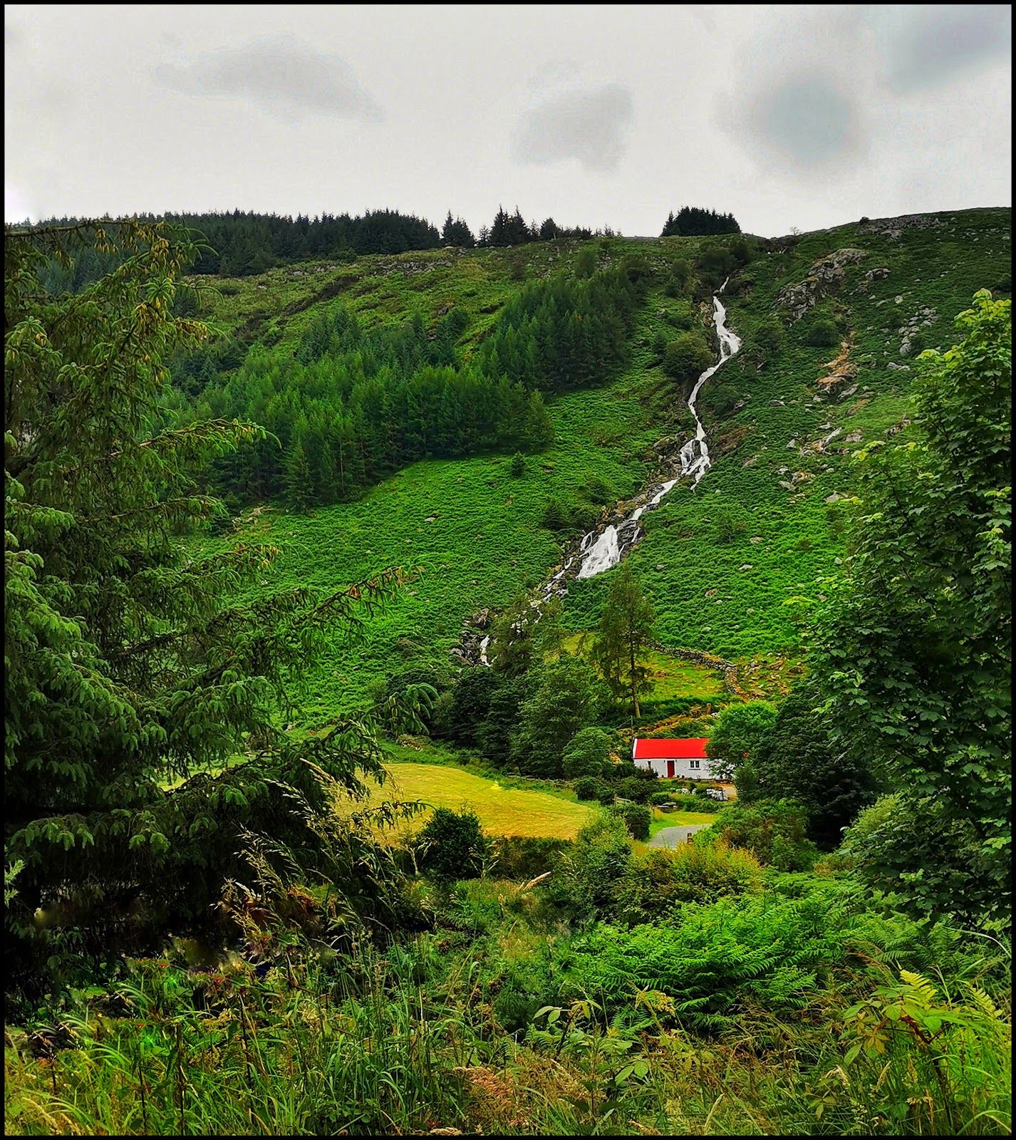 Carrawaystick Waterfall, Corrasillagh, Knockrath ED, The Municipal District of Arklow, County Wicklow, Leinster, Ireland