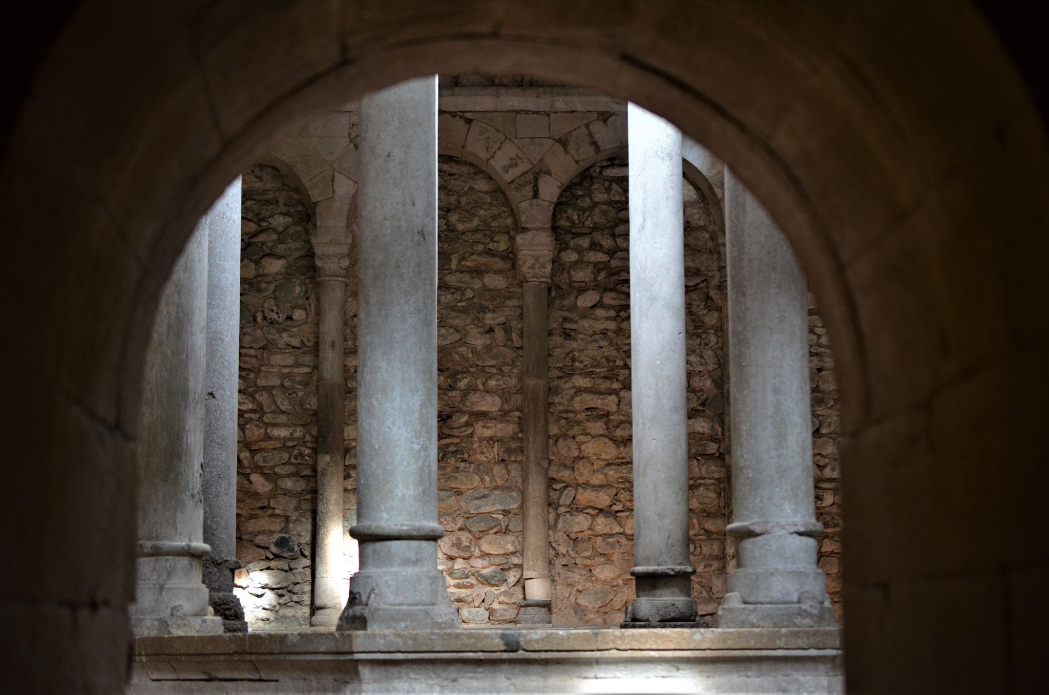 Photo of Arab baths in Girona, Catalonia, Spain .
