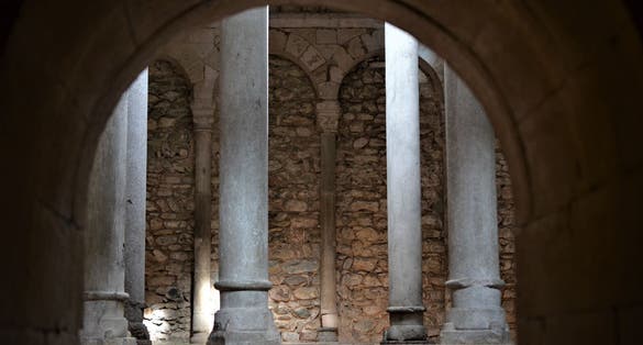 Photo of Arab baths in Girona, Catalonia, Spain .