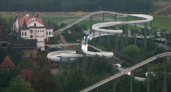 photo of ariel view of Schweizer Bobbahn, Soltau, Germany.