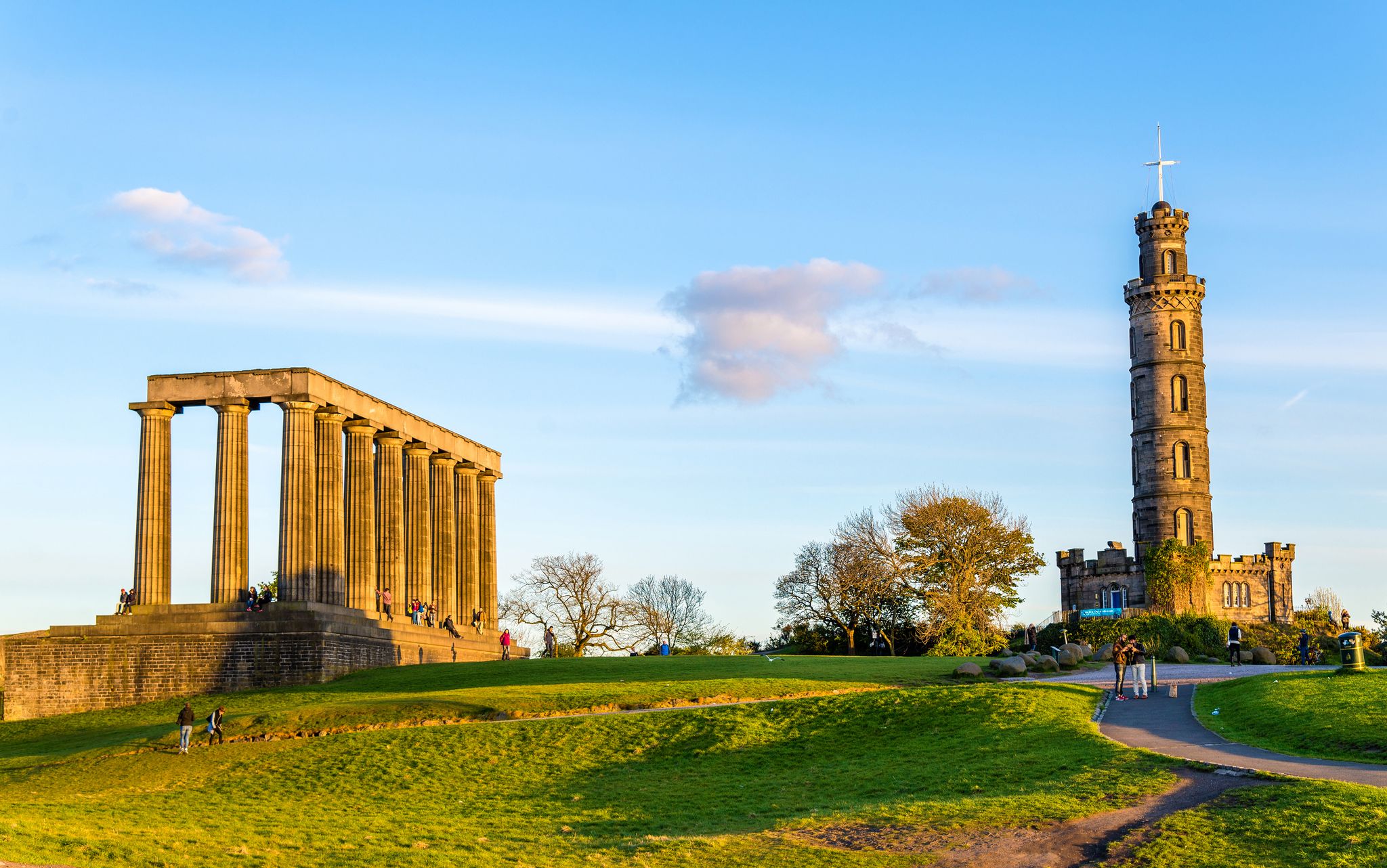 Photo of Monuments on Calton Hill in Edinburgh - Scotland.