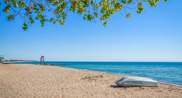 Photo of beautiful Paralia Katerini beach, Greece.