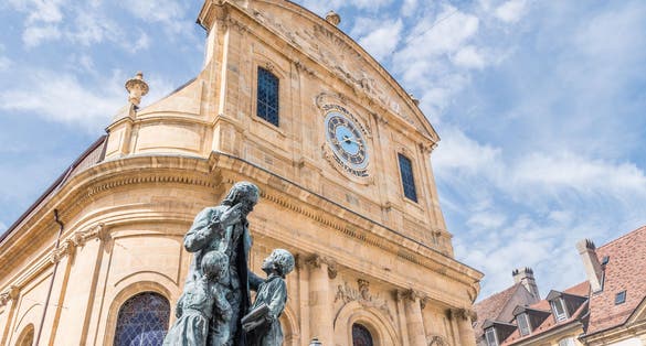Photo of temple in the city of Yverdon les Bains in Switzerland.