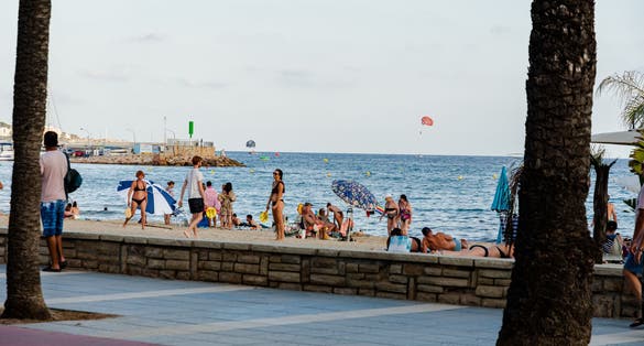 Platja Els pilons, Passeig de Jaume I, Salou, Tarragona.