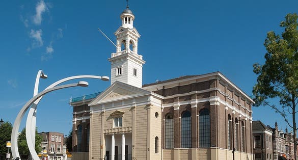 photo of Church square in the center of the city Assen in the province Drenthe in the Netherlands.