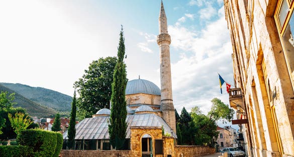 Karagoz Bey mosque in Mostar, Bosnia and Herzegovina.