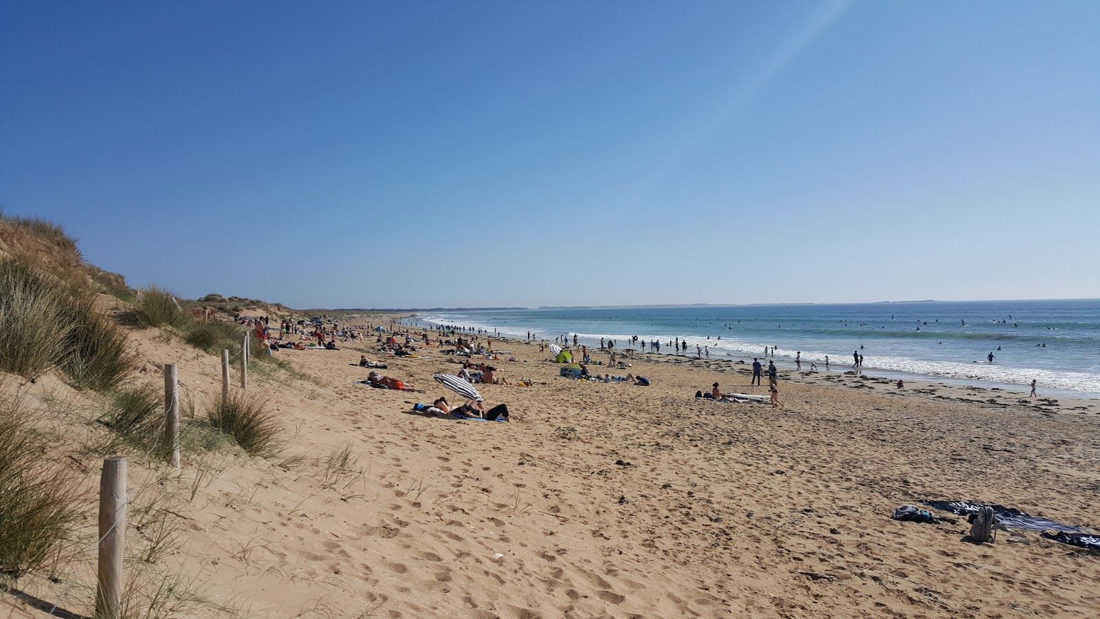 Beach of Sainte-Barbe, Plouharnel, Lorient, Morbihan, Brittany, Metropolitan France, France