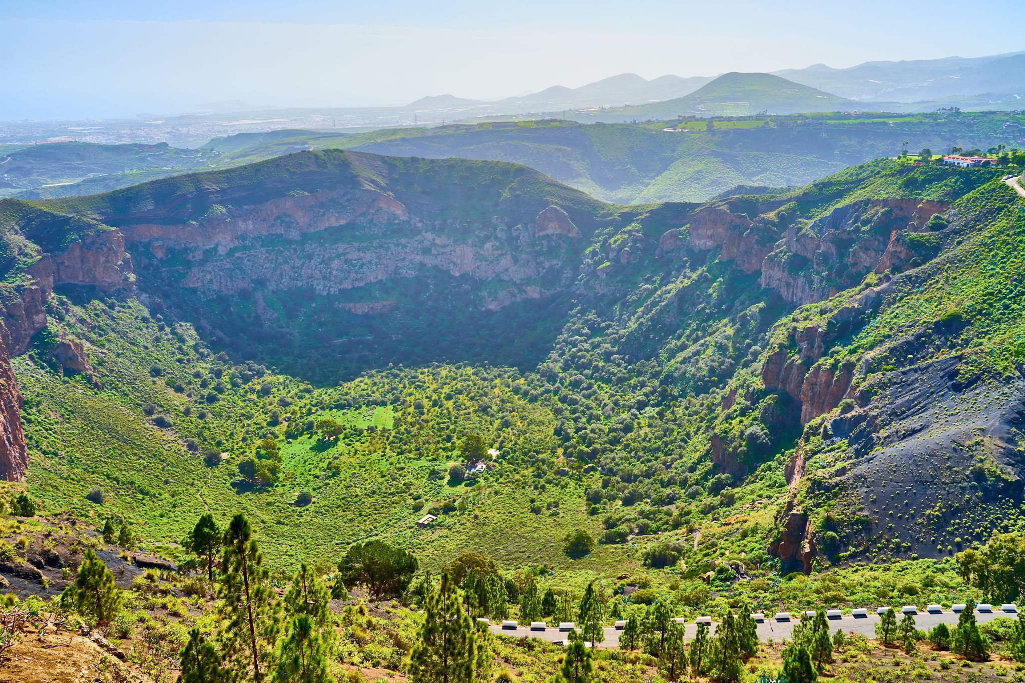 Photo of aerial view of beautiful landscape with Cathedral Santa Ana Vegueta in Las Palmas, Gran Canaria, Canary Islands, Spain.