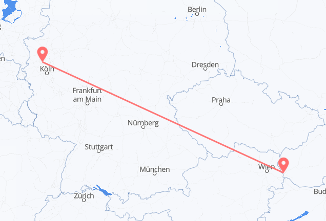 Düsseldorf nach Bratislava