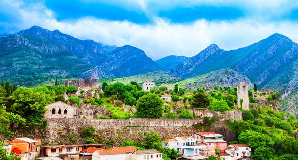 Photo of fortress in the Stari Grad Bar or Bar Old Town, a small town in Montenegro.