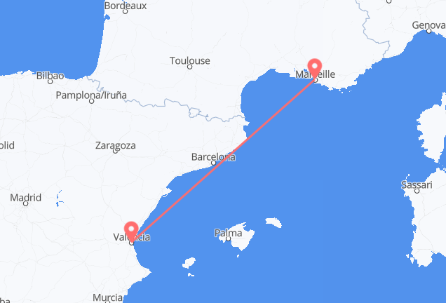 Валенсия в Марсель
