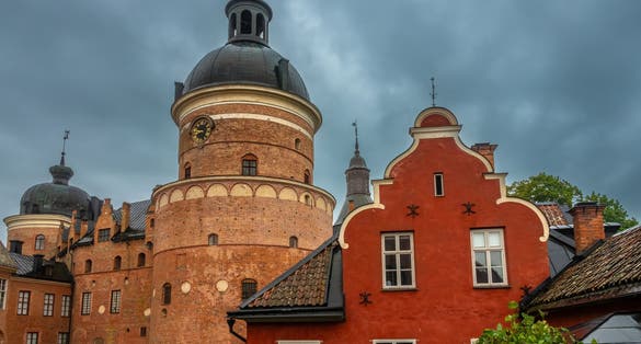photo of view of Mariefred an idyllic historical village near Stockholm, Strängnäs, Södermanland, Sweden.