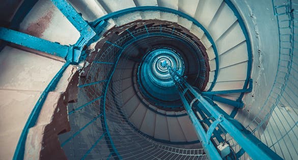 Photo of staircase detail of the Pakri lighthouse. Paldiski, Estonia.