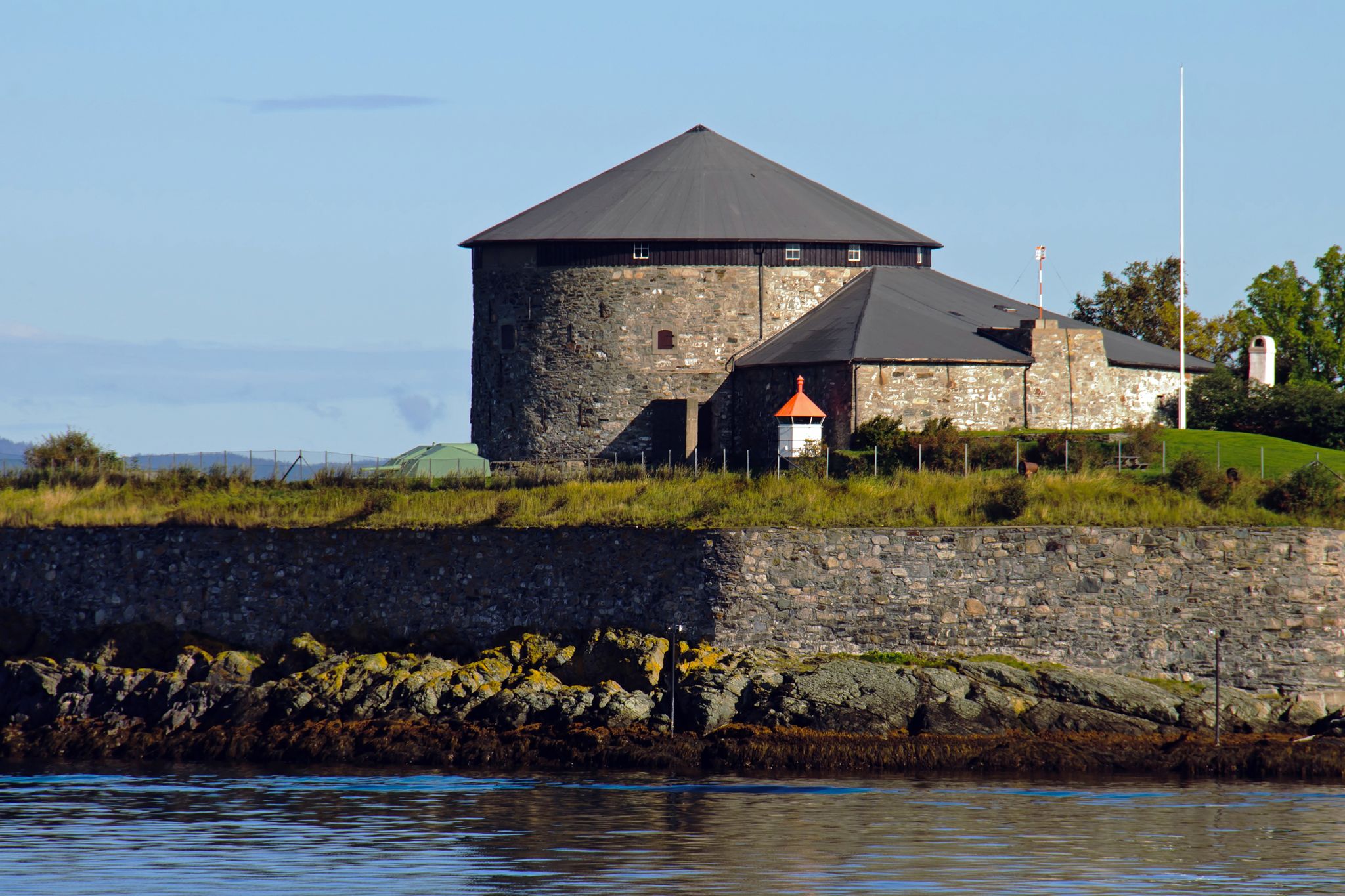 The old castle Munkholmen located on the island near the norwegian city Trondheim
