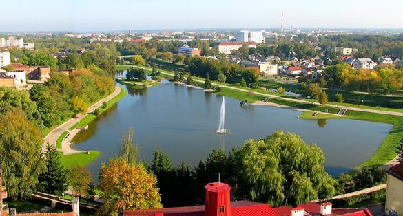 Panevėžys. Senvagės panorama in Lithuania.