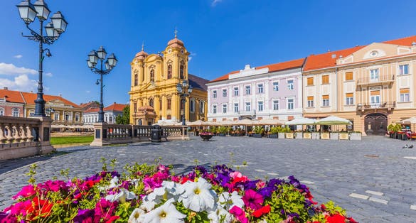 Timisoara, Romania. The Dome in Union Square, Banat historical region.