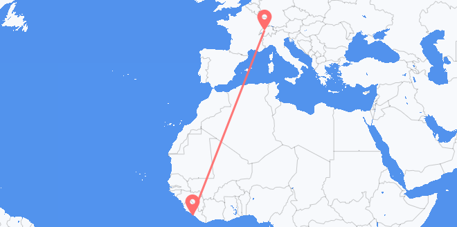 Liberia nach die Schweiz