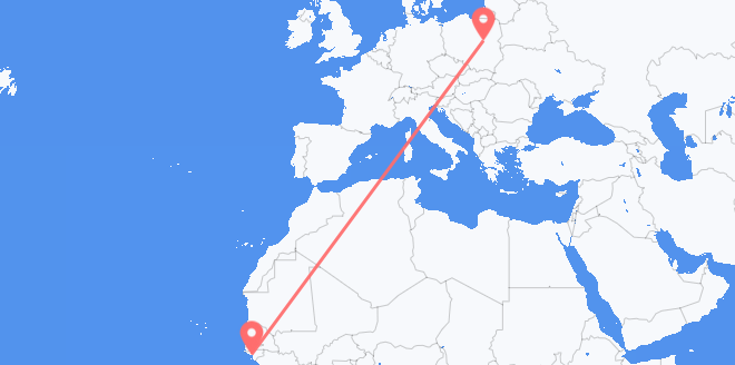 Guinea-Bissau to Poland