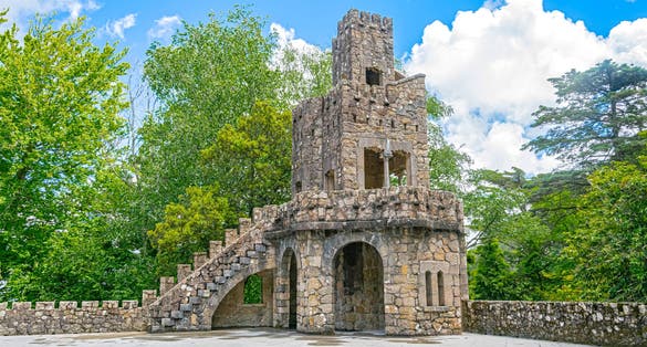 Photo of The Regaleira Palace (Quinta da Regaleira), Park in Sintra located near Lisbon in Portugal.