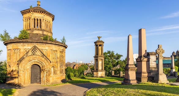 The Glasgow Necropolis. A victorian garden cemetery adjacent to Glasgow Cathedral.