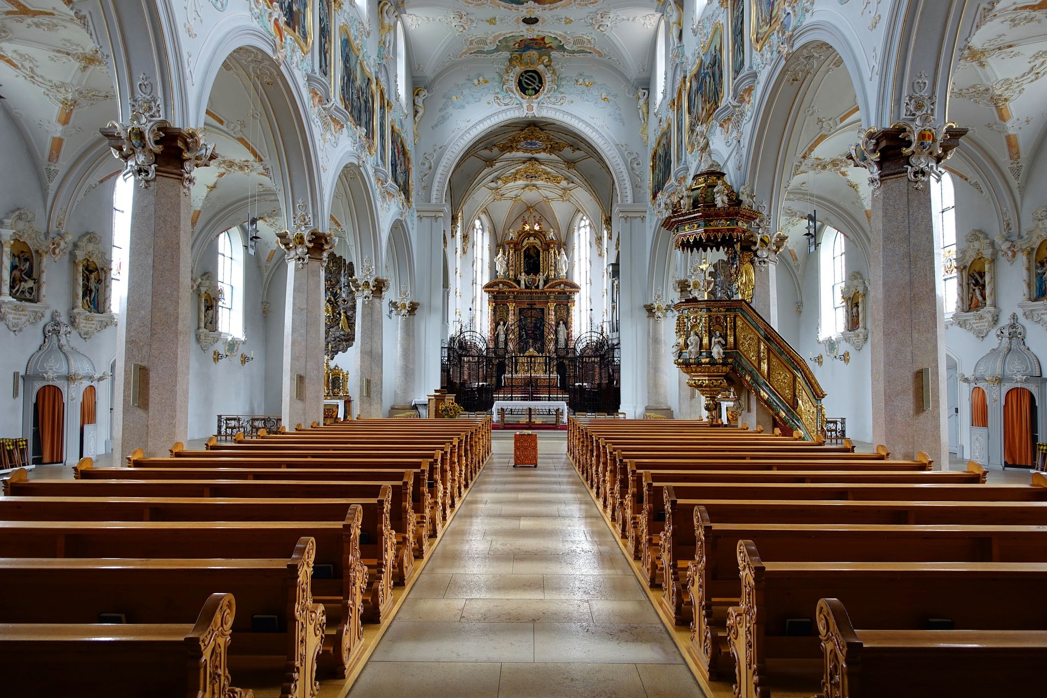 photo of interior of Mariastein Abbey in Mariastein ,Switzerland.