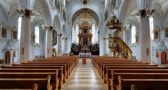 photo of interior of Mariastein Abbey in Mariastein ,Switzerland.