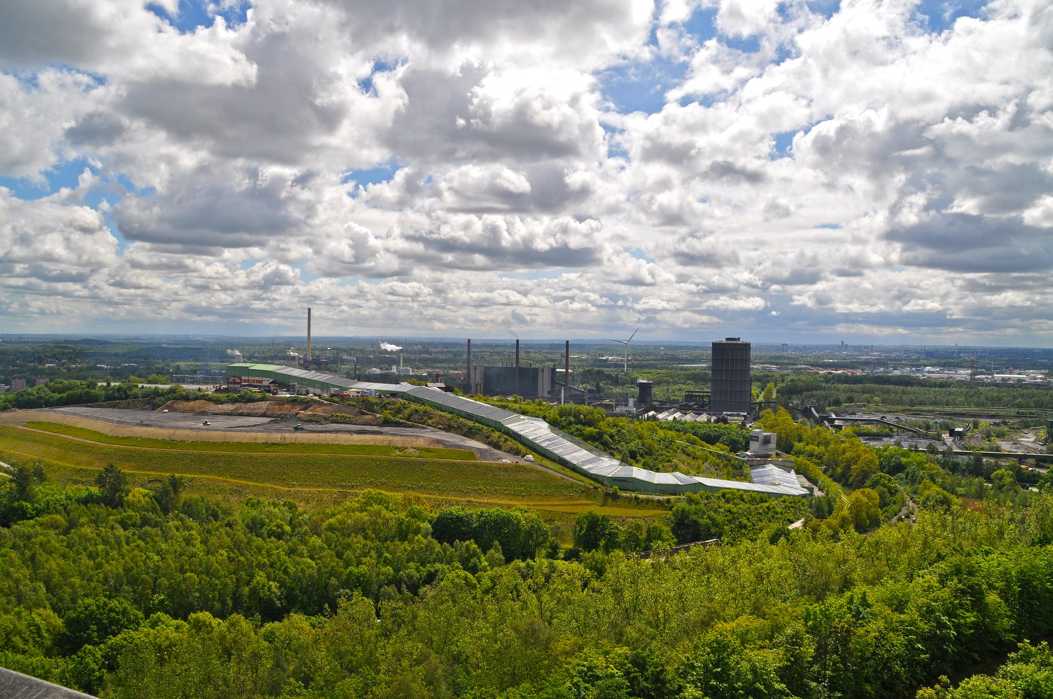 photo of view of View on industry in the city of Bottrop, Germany.