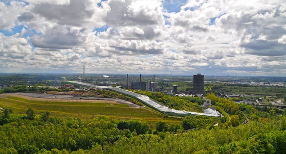 photo of view of View on industry in the city of Bottrop, Germany.