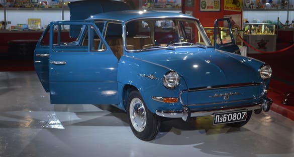 Photo of Retro Museum in Varna, Bulgaria - a unique collection of vintage cars and wax figures of actors and politicians from the socialist era.