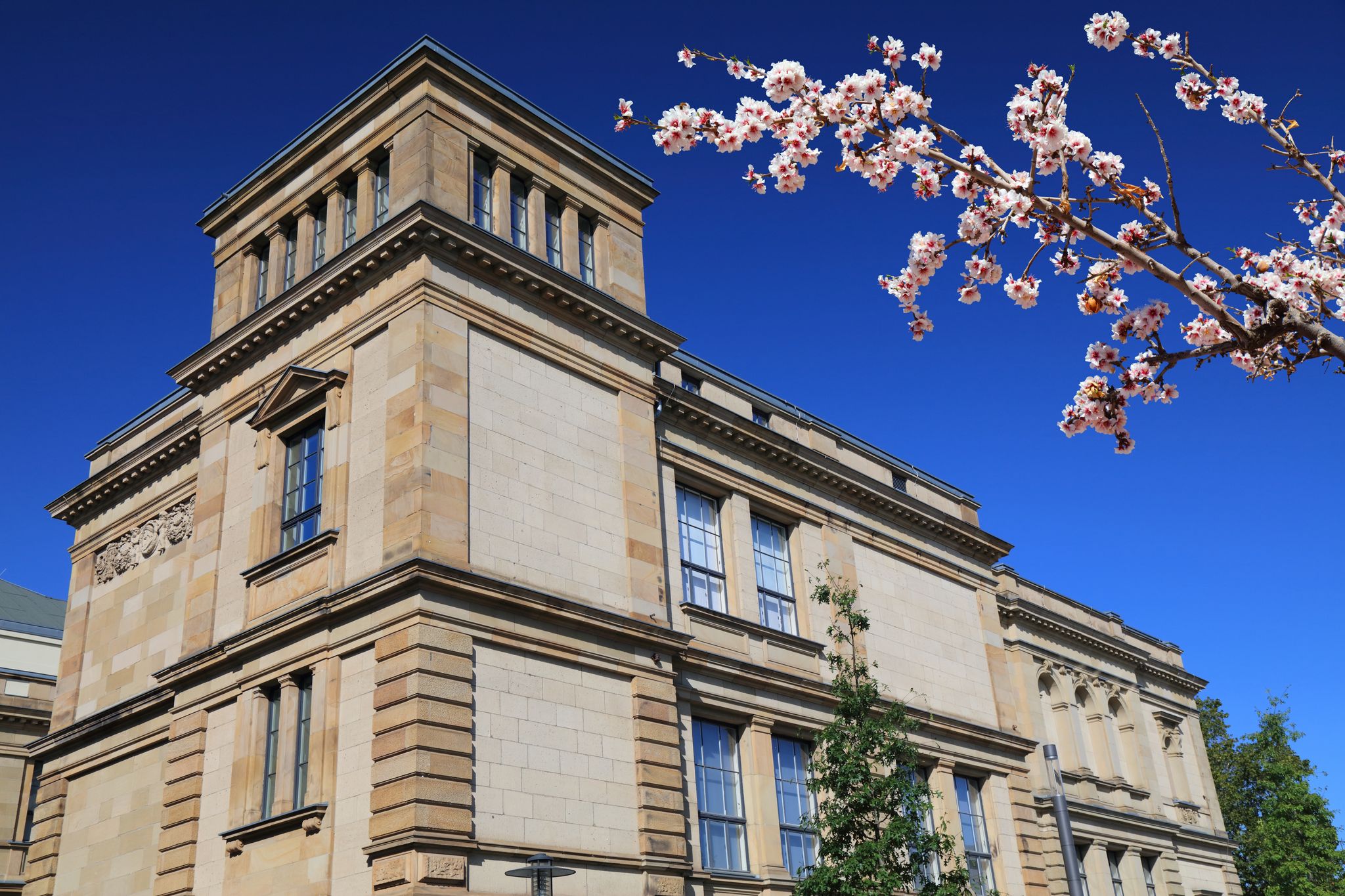 Photo of art museum (Kunstmuseen Krefeld) in Krefeld city in Germany. 