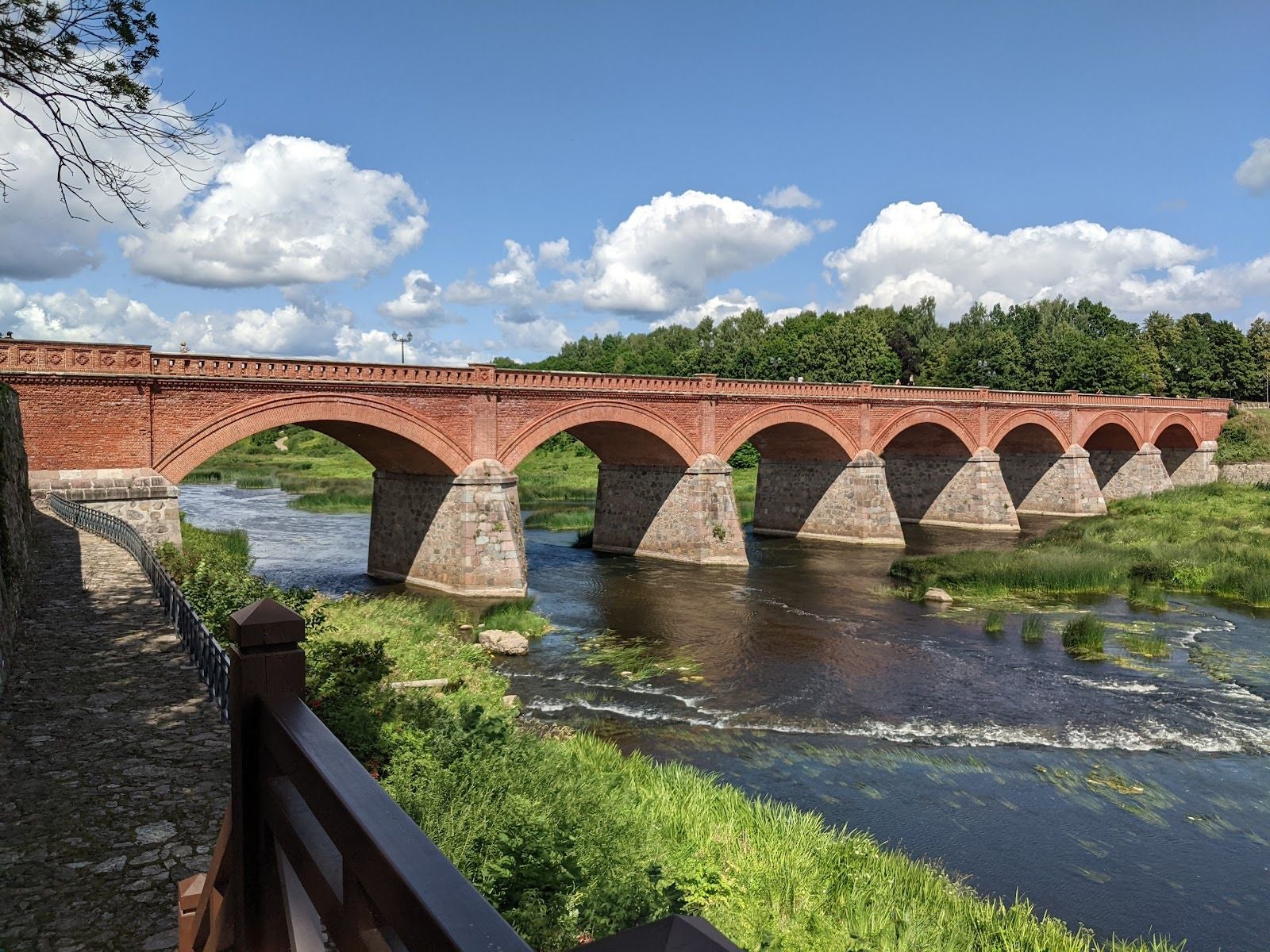 Kuldīga brick bridge over Venta, Kuldīga, Kuldīgas novads, Courland, Latvia